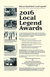 Last week to nominate a 2016 Local Legend