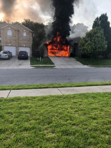 Firefighters respond to blaze in home garage