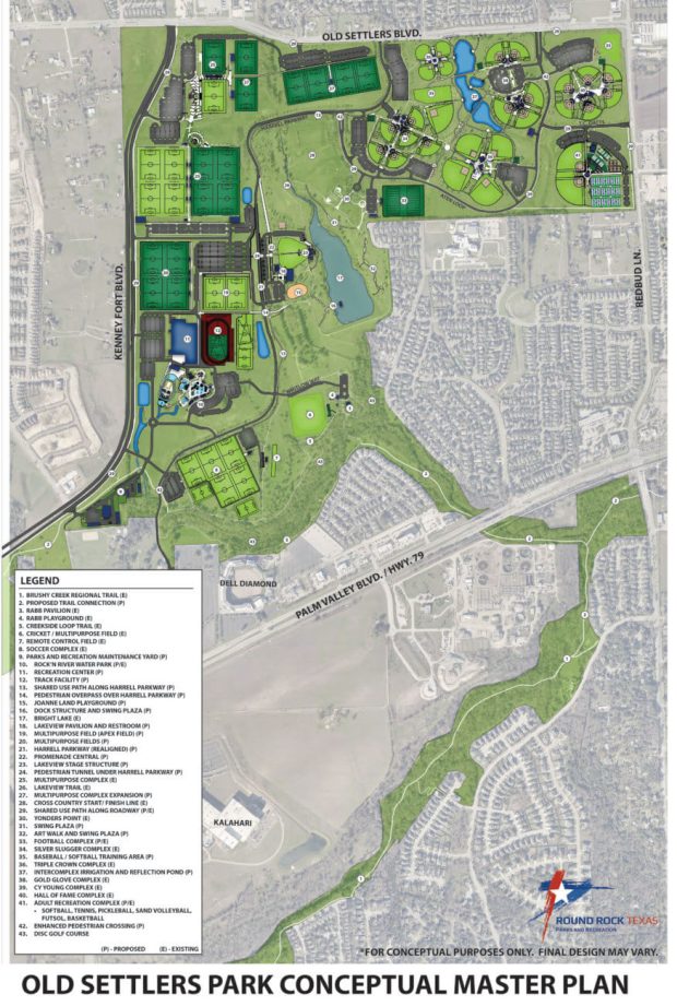 Round Rock City Council selects engineering firm for Old Settlers Park improvements